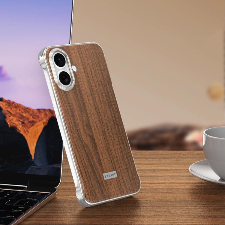 เคสโทรศัพท์ MagSafe ลายไม้โลหะไม่มีกรอบ J TRIBE สำหรับ iPhone 17 Pro Max, สำหรับ iPhone 17 Pro, สำหรับ iPhone 17, สำหรับ iPhone Air, สำหรับ iPhone 16 Pro Max, สำหรับ iPhone 16 Pro, สำหรับ iPhone 15 Pro Max, สำหรับ iPhone 15 Pro