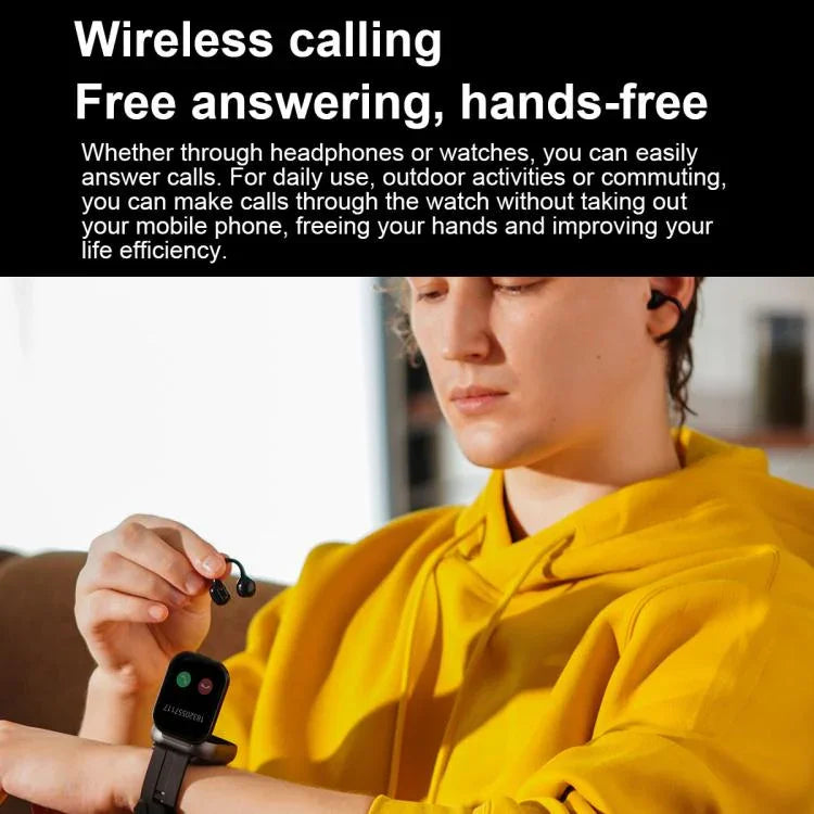 นาฬิกาอัจฉริยะบลูทูธพร้อมหูฟัง 2 in 1 D12 หน้าจอ TFT 2.01 นิ้ว รองรับการโทรไร้สาย