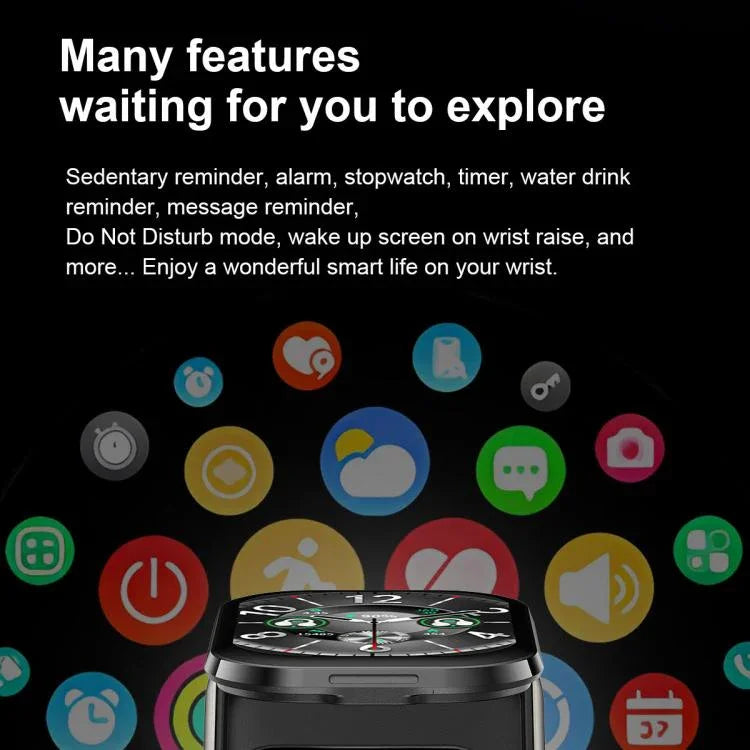 นาฬิกาอัจฉริยะบลูทูธพร้อมหูฟัง 2 in 1 D12 หน้าจอ TFT 2.01 นิ้ว รองรับการโทรไร้สาย