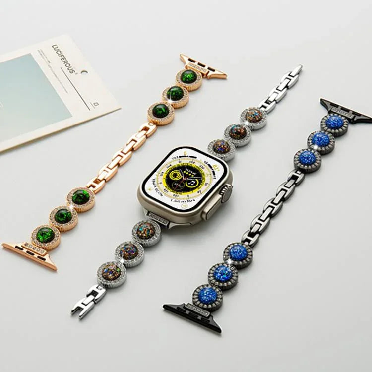 สายรัดนาฬิกาโลหะเครื่องประดับเพชรประกาย xDfind สำหรับ Apple Watch 42 / 44 / 45 / 46 / 49mm, สำหรับ Apple Watch 38 / 40 / 41 / S11 42mm