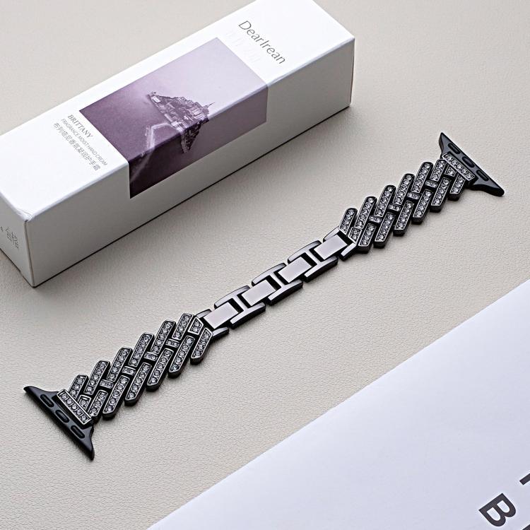 สายรัดนาฬิกาโลหะรูปตัว H ทวิลล์เจาะรู xDfind สำหรับ Apple Watch 42 / 44 / 45 / 46 / 49mm, สำหรับ Apple Watch 38 / 40 / 41 / S11 42mm