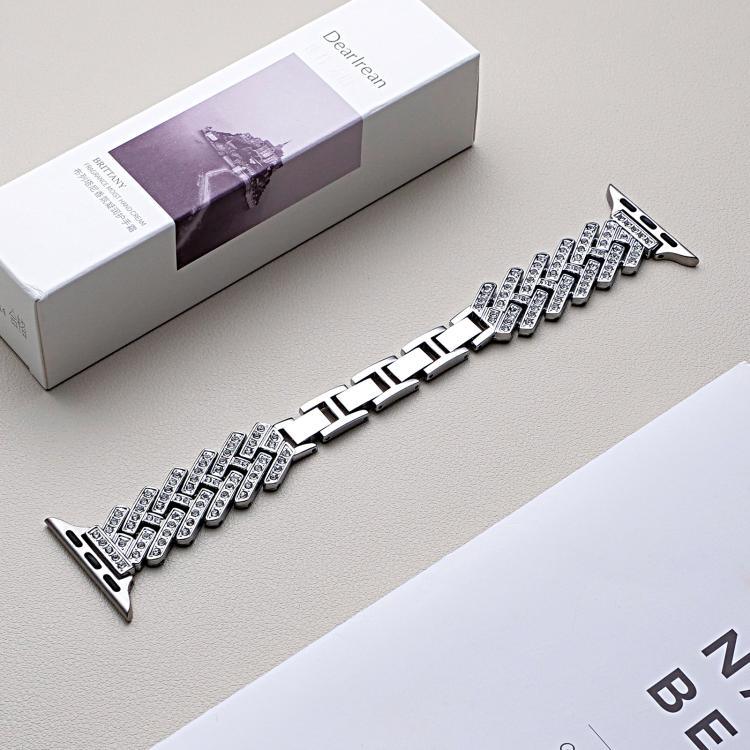 สายรัดนาฬิกาโลหะรูปตัว H ทวิลล์เจาะรู xDfind สำหรับ Apple Watch 42 / 44 / 45 / 46 / 49mm, สำหรับ Apple Watch 38 / 40 / 41 / S11 42mm