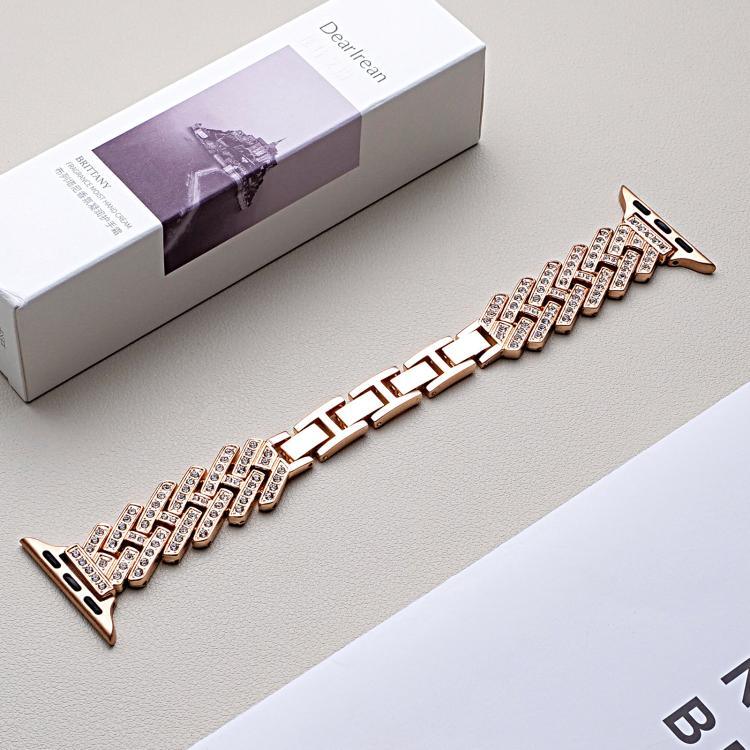 สายรัดนาฬิกาโลหะรูปตัว H ทวิลล์เจาะรู xDfind สำหรับ Apple Watch 42 / 44 / 45 / 46 / 49mm, สำหรับ Apple Watch 38 / 40 / 41 / S11 42mm