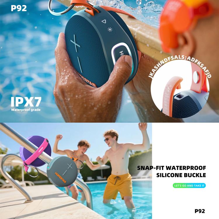 ลำโพง Bluetooth ไร้สายกลางแจ้ง HOPESTAR P92 15W กันน้ำ IPX7