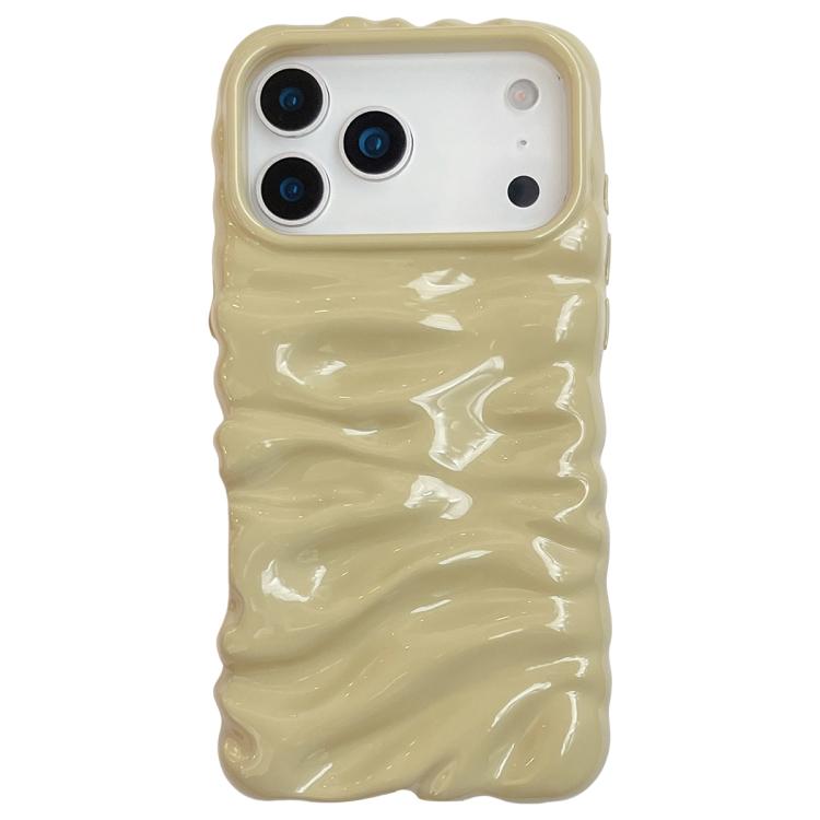 Cream Texture Electroplating TPU Full Coverage Phone Case, For iPhone 17 Pro Max, For iPhone 17 Pro