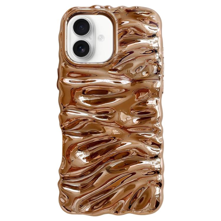 Cream Texture Electroplating TPU Full Coverage Phone Case, For iPhone 17, For iPhone 16 Pro Max, For iPhone 16 Pro, For iPhone 16, For iPhone 15 Pro Max