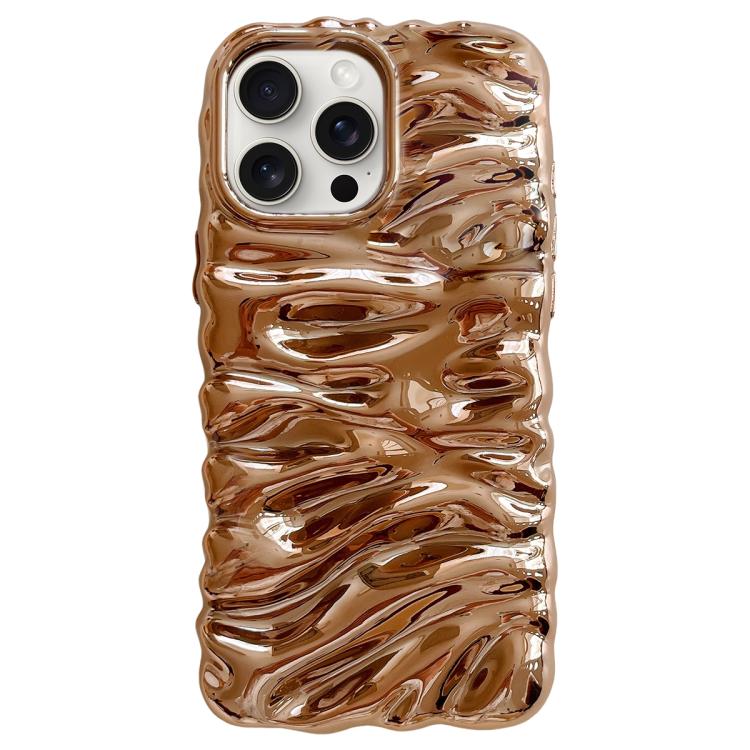 Cream Texture Electroplating TPU Full Coverage Phone Case, For iPhone 17, For iPhone 16 Pro Max, For iPhone 16 Pro, For iPhone 16, For iPhone 15 Pro Max