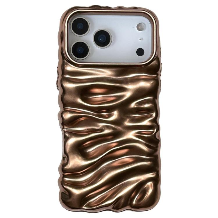 เคสโทรศัพท์ TPU ชุบอิเล็กโทรพลาติงลายครีม ครอบคลุมเต็มรูปแบบ สำหรับ iPhone 17 Pro Max, สำหรับ iPhone 17 Pro