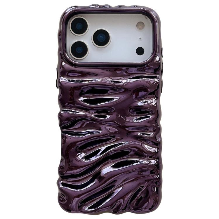 เคสโทรศัพท์ TPU ชุบอิเล็กโทรพลาติงลายครีม ครอบคลุมเต็มรูปแบบ สำหรับ iPhone 17 Pro Max, สำหรับ iPhone 17 Pro