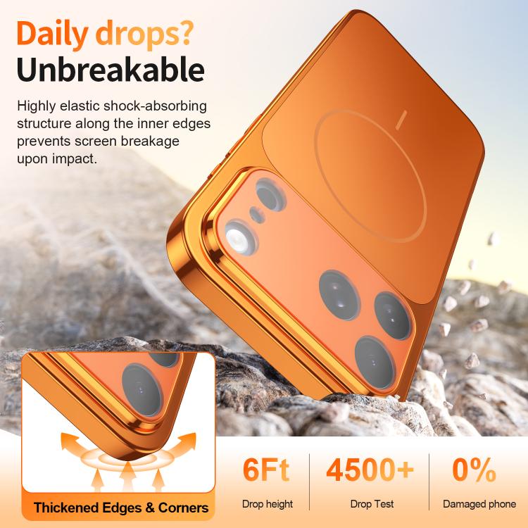 Corning Glass Plating Large Window MagSafe Phone Case, For iPhone 12 Pro, For iPhone 11 Pro Max, For iPhone 11