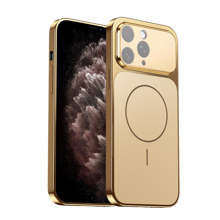 Corning Glass Plating Large Window MagSafe Phone Case, For iPhone 12 Pro, For iPhone 11 Pro Max, For iPhone 11