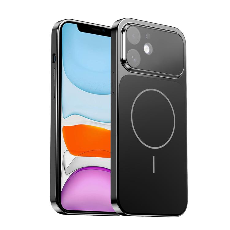 Corning Glass Plating Large Window MagSafe Phone Case, For iPhone 12 Pro, For iPhone 11 Pro Max, For iPhone 11