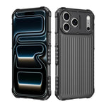 เคสโทรศัพท์กันกระแทกแบบฟรอสต์ซีรีส์ War Shadow Stripe พร้อมถุงลมนิรภัย สำหรับ iPhone 17 Pro Max, สำหรับ iPhone 17 Pro