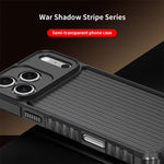 เคสโทรศัพท์กันกระแทกแบบฟรอสต์ซีรีส์ War Shadow Stripe พร้อมถุงลมนิรภัย สำหรับ iPhone 17 Pro Max, สำหรับ iPhone 17 Pro