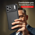 เคสโทรศัพท์กันกระแทกแบบฟรอสต์ซีรีส์ War Shadow Stripe พร้อมถุงลมนิรภัย สำหรับ iPhone 17 Pro Max, สำหรับ iPhone 17 Pro