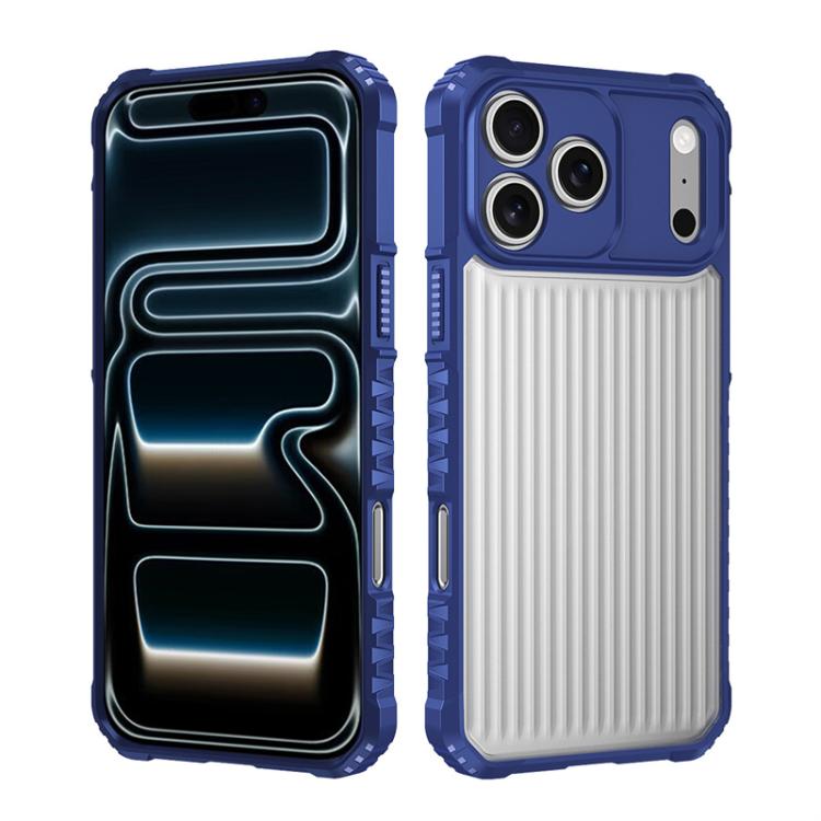 เคสโทรศัพท์กันกระแทกแบบฟรอสต์ซีรีส์ War Shadow Stripe พร้อมถุงลมนิรภัย สำหรับ iPhone 17 Pro Max, สำหรับ iPhone 17 Pro