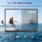 จอภาพพกพา IPS 10.5 นิ้ว P105A01D พร้อม HD / Type-C ขยาย, ปลั๊ก US, 10.5 นิ้ว