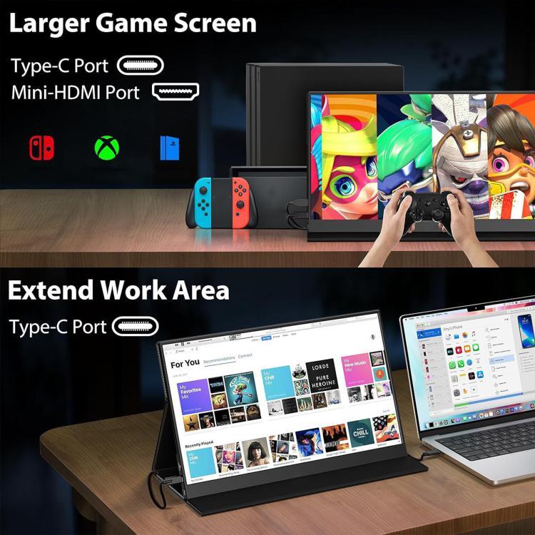จอภาพพกพา 16.1 นิ้ว 2.5K 144Hz ขยายหน้าจอ P161Q10G, 16.1 นิ้ว 2.5K 144Hz
