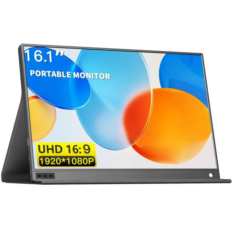 จอภาพพกพา 16.1 นิ้ว 1080P สำหรับเล่นเกม ขยายหน้าจอ P161A11D, 16.1 นิ้ว 1080P