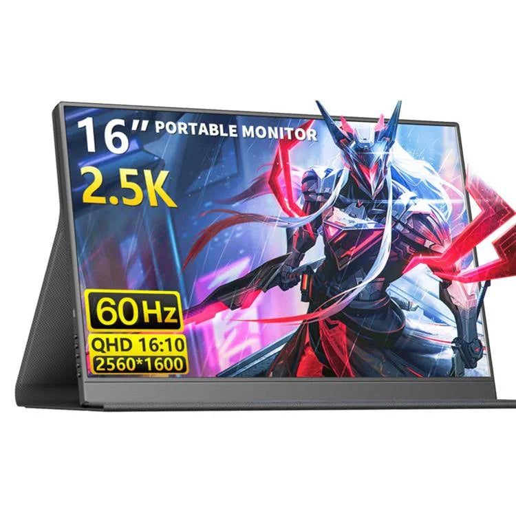 จอภาพพกพา 16 นิ้ว 2.5K 60Hz สำหรับเล่นเกม ขยายหน้าจอ P160Q16BW, 16 นิ้ว 2.5K 60Hz