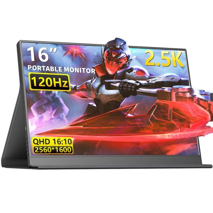 จอภาพพกพา 16 นิ้ว 2.5K 120Hz สำหรับเล่นเกม ขยายหน้าจอ P160Q16BWG, 16 นิ้ว 2.5K 120Hz