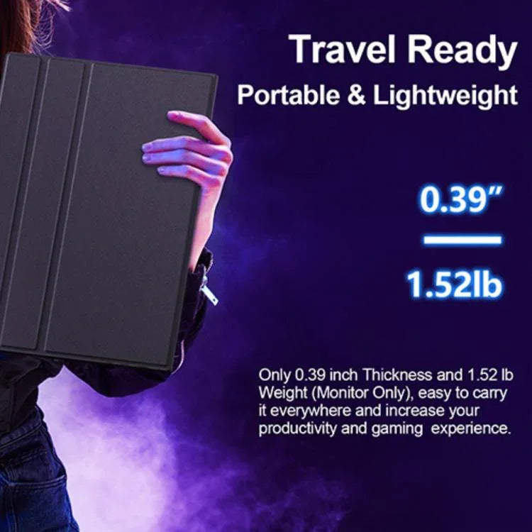จอภาพพกพา 16 นิ้ว 2.5K 120Hz สำหรับเล่นเกม ขยายหน้าจอ P160Q16BWG, 16 นิ้ว 2.5K 120Hz