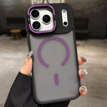 เคสโทรศัพท์แม่เหล็ก MagSafe ที่จับเลนส์โลหะฟรอสต์สัมผัสเหมือนผิวหนัง สำหรับ iPhone 17 Pro Max, สำหรับ iPhone 17 Pro, สำหรับ iPhone 17, สำหรับ iPhone Air, สำหรับ iPhone 16 Pro Max, สำหรับ iPhone 16 Pro