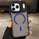 เคสโทรศัพท์แม่เหล็ก MagSafe ที่จับเลนส์โลหะฟรอสต์สัมผัสเหมือนผิวหนัง สำหรับ iPhone 17 Pro Max, สำหรับ iPhone 17 Pro, สำหรับ iPhone 17, สำหรับ iPhone Air, สำหรับ iPhone 16 Pro Max, สำหรับ iPhone 16 Pro