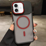 เคสโทรศัพท์ MagSafe แบบที่ใส่เลนส์โลหะผิวด้าน Skin Feel Frosted สำหรับ iPhone 16 Plus, iPhone 16, iPhone 15 Pro Max, iPhone 15 Pro, iPhone 15, iPhone 14