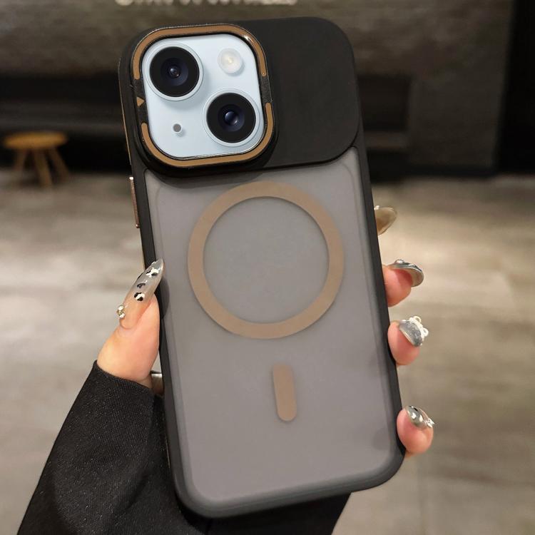 เคสโทรศัพท์ MagSafe แบบที่ใส่เลนส์โลหะผิวด้าน Skin Feel Frosted สำหรับ iPhone 16 Plus, iPhone 16, iPhone 15 Pro Max, iPhone 15 Pro, iPhone 15, iPhone 14