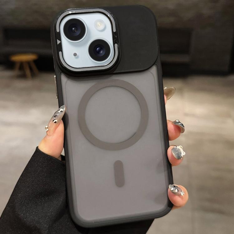 เคสโทรศัพท์ MagSafe แบบที่ใส่เลนส์โลหะผิวด้าน Skin Feel Frosted สำหรับ iPhone 16 Plus, iPhone 16, iPhone 15 Pro Max, iPhone 15 Pro, iPhone 15, iPhone 14