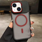 เคสโทรศัพท์ MagSafe แบบที่ใส่เลนส์โลหะผิวด้าน Skin Feel Frosted สำหรับ iPhone 16 Plus, iPhone 16, iPhone 15 Pro Max, iPhone 15 Pro, iPhone 15, iPhone 14