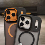 เคสโทรศัพท์แม่เหล็ก MagSafe ที่จับเลนส์โลหะฟรอสต์สัมผัสเหมือนผิวหนัง สำหรับ iPhone 17 Pro Max, สำหรับ iPhone 17 Pro, สำหรับ iPhone 17, สำหรับ iPhone Air, สำหรับ iPhone 16 Pro Max, สำหรับ iPhone 16 Pro
