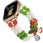 สายรัดนาฬิกาโซ่ลูกปัดคริสต์มาสกว้าง 20 มม. สำหรับ Apple Watch 46mm / 49mm / 45mm / 44mm, สำหรับ Apple Watch 42mm / 41mm / 40mm / 38mm