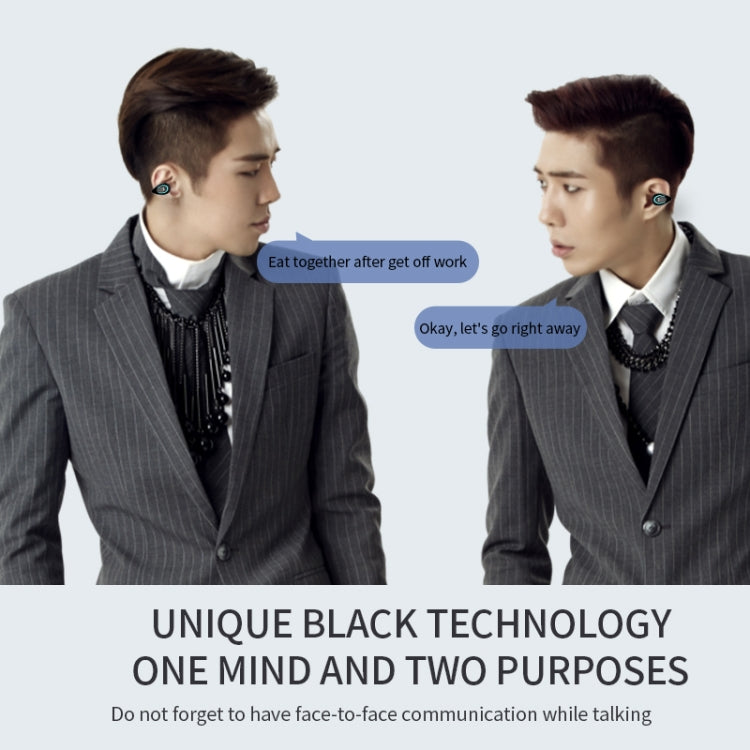 หูฟังบลูทูธ V5.0 แบบหนีบหู YX08 น้ำหนักเบามาก หูฟังสเตอริโอพร้อมไมโครโฟน, หูเดียว