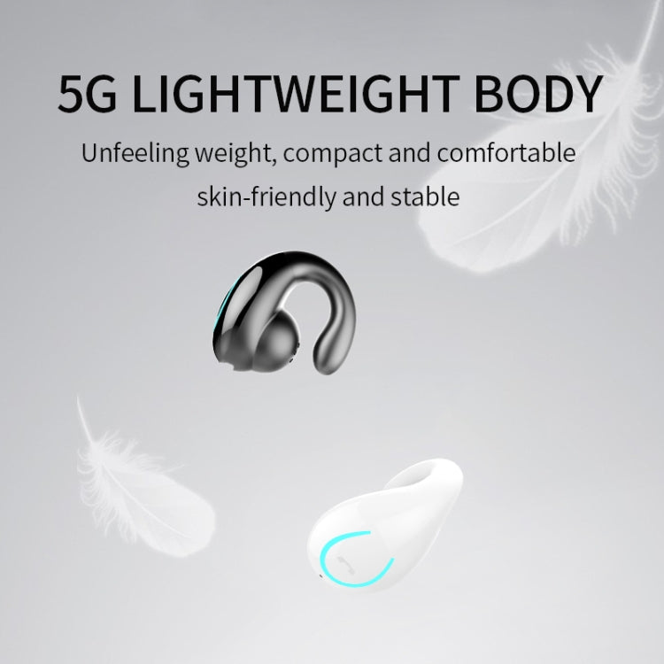 หูฟังบลูทูธ V5.0 แบบหนีบหู YX08 น้ำหนักเบามาก หูฟังสเตอริโอพร้อมไมโครโฟน, หูเดียว