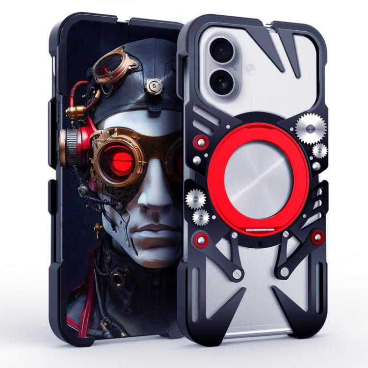 เคสโทรศัพท์โลหะกลวง MagSafe พร้อมขาตั้งหมุนและสายคล้อง สำหรับ iPhone 17e / 16e, สำหรับ iPhone 17 Pro Max, สำหรับ iPhone 17 Pro, สำหรับ iPhone 17, สำหรับ iPhone 16 Pro Max, สำหรับ iPhone 16 Pro, สำหรับ iPhone 16 Plus, สำหรับ iPhone 16