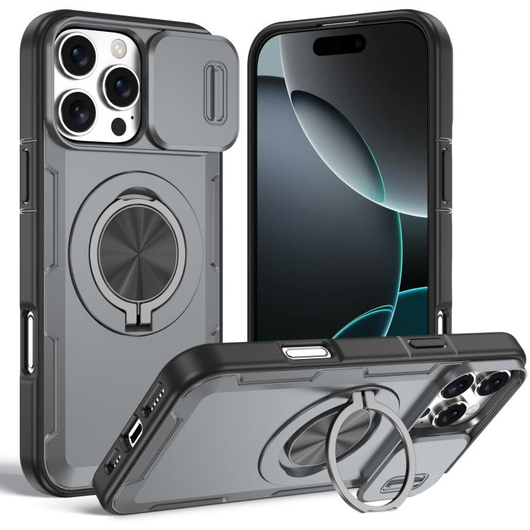 เคสโทรศัพท์ MagSafe พร้อมที่จับหมุน Camshield สำหรับ iPhone 17 Pro Max, สำหรับ iPhone 17 Pro, สำหรับ iPhone 16 Pro Max, สำหรับ iPhone 16 Pro, สำหรับ iPhone 16 Plus, สำหรับ iPhone 16, สำหรับ iPhone 15 Pro Max, สำหรับ iPhone 15 Pro