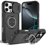 เคสโทรศัพท์ MagSafe พร้อมที่จับหมุน Camshield สำหรับ iPhone 17 Pro Max, สำหรับ iPhone 17 Pro, สำหรับ iPhone 16 Pro Max, สำหรับ iPhone 16 Pro, สำหรับ iPhone 16 Plus, สำหรับ iPhone 16, สำหรับ iPhone 15 Pro Max, สำหรับ iPhone 15 Pro