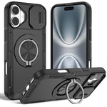 เคสโทรศัพท์ MagSafe พร้อมที่จับหมุน Camshield สำหรับ iPhone 17 Pro Max, สำหรับ iPhone 17 Pro, สำหรับ iPhone 16 Pro Max, สำหรับ iPhone 16 Pro, สำหรับ iPhone 16 Plus, สำหรับ iPhone 16, สำหรับ iPhone 15 Pro Max, สำหรับ iPhone 15 Pro
