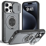 เคสโทรศัพท์ MagSafe พร้อมที่จับหมุน Camshield สำหรับ iPhone 17 Pro Max, สำหรับ iPhone 17 Pro, สำหรับ iPhone 16 Pro Max, สำหรับ iPhone 16 Pro, สำหรับ iPhone 16 Plus, สำหรับ iPhone 16, สำหรับ iPhone 15 Pro Max, สำหรับ iPhone 15 Pro