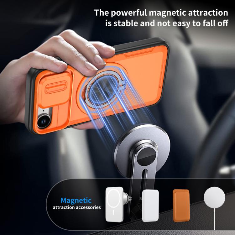 เคสโทรศัพท์ MagSafe พร้อมที่จับหมุน Camshield สำหรับ iPhone 17 Pro Max, สำหรับ iPhone 17 Pro, สำหรับ iPhone 16 Pro Max, สำหรับ iPhone 16 Pro, สำหรับ iPhone 16 Plus, สำหรับ iPhone 16, สำหรับ iPhone 15 Pro Max, สำหรับ iPhone 15 Pro