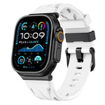 สายรัดนาฬิกาซิลิโคนหัวเข็มขัดหมุดสีดำ สำหรับ Apple Watch 46mm / 49mm / 45mm / 44mm, สำหรับ Apple Watch 42mm / 41mm / 40mm / 38mm
