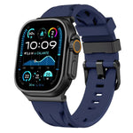 สายรัดนาฬิกาซิลิโคนหัวเข็มขัดหมุดสีดำ สำหรับ Apple Watch 46mm / 49mm / 45mm / 44mm, สำหรับ Apple Watch 42mm / 41mm / 40mm / 38mm