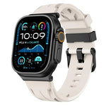 สายรัดนาฬิกาซิลิโคนหัวเข็มขัดหมุดสีดำ สำหรับ Apple Watch 46mm / 49mm / 45mm / 44mm, สำหรับ Apple Watch 42mm / 41mm / 40mm / 38mm