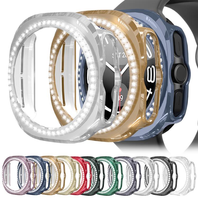 xDfind ฝาครอบนาฬิกา PC รูปเพชรแถวเดียวแบบกลวง สำหรับ Samsung Galaxy Watch Ultra 47mm / Ultra 2025