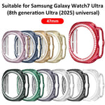 xDfind ฝาครอบนาฬิกา PC รูปเพชรแถวเดียวแบบกลวง สำหรับ Samsung Galaxy Watch Ultra 47mm / Ultra 2025