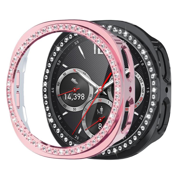 ฝาครอบเรือนนาฬิกา PC กลวงเพชรแถวเดียว xDfind สำหรับ Samsung Galaxy Watch8 44mm, สำหรับ Samsung Galaxy Watch8 40mm