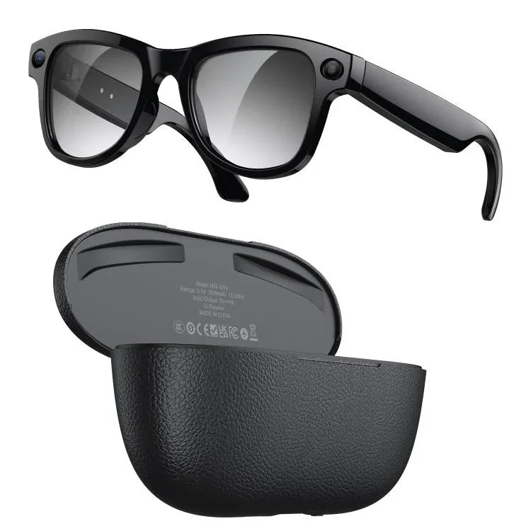 แว่นตาอัจฉริยะ M02 Ultra กล้อง 8MP พร้อมเลนส์เปลี่ยนสี พร้อมกล่องชาร์จสีดำ พร้อมกล่องชาร์จสีน้ำตาล