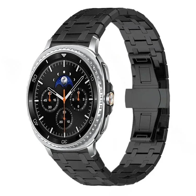 สายสายนาฬิกาโลหะผสมไทเทเนียมหัวเข็มขัดผีเสื้อ สำหรับ Samsung Galaxy Watch Ultra 47 มม. / Ultra 2025, สำหรับ Samsung Galaxy Watch8 / Watch8 Classic